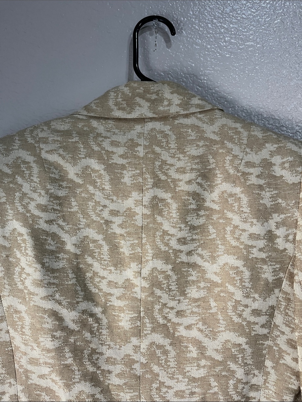 Kasper Cream Patterned Women's Blazer Jacket Sz 6 Vintage Office Business Chic - Picture 9 of 9